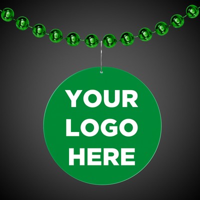 2 1/2" Green Plastic Medallion Badge(Pad Printed)