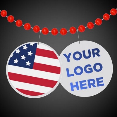 American Flag Plastic Medallions 2 1/2"(Pad Print)