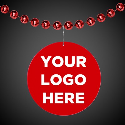 2 1/2" Red Plastic Medallion Badge(Pad Printed)