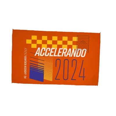 Rally Towel - Full Color Dye Sublimated 11"x18" 100% Poly, Terry Microfiber Towel, Serged