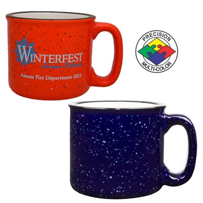 15 Oz. Cobalt Blue & White Campfire Mug - Dishwasher Safe - Precision Spot Color