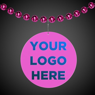 2 1/2" Pink Plastic Medallion Badge(Digi-Printed)