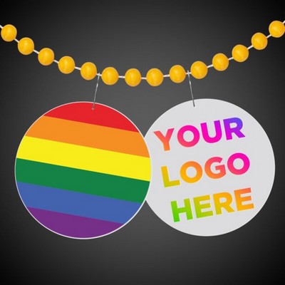 2 1/2" 2nd Side Pad Printed Rainbow Plastic Medallion