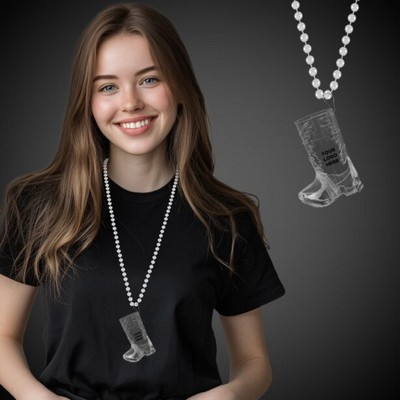 1 Oz. Western Boot Shot Glass Medallion w/J Hook