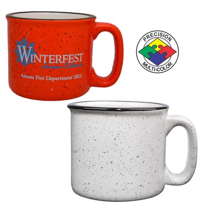 15 Oz. White Campfire Mug - Dishwasher Safe - Precision Spot Color